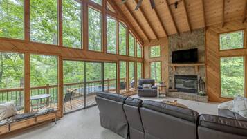 Télévision, cheminée