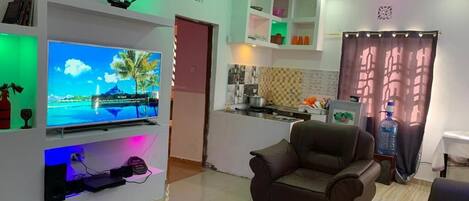 TV connectée, cheminée