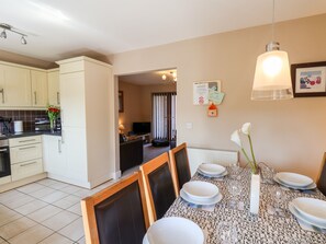 Fridge, dishwasher, electric kettle, toaster