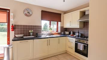 Fridge, dishwasher, electric kettle, toaster