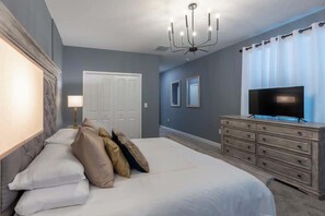5 bedrooms, iron/ironing board, travel cot, WiFi