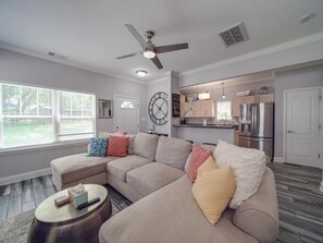 TV, fireplace - Getaway near Center City— Centrally located in CLT! (Charlotte)