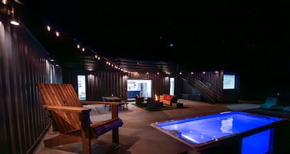 Unique container home, heated pool