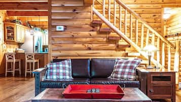 Smart TV, fireplace, video games, DVD player