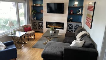 TV connectée, cheminée