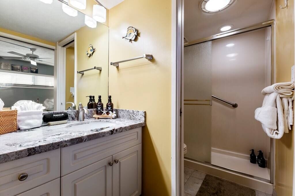 Bathtub, hair dryer, towels, soap