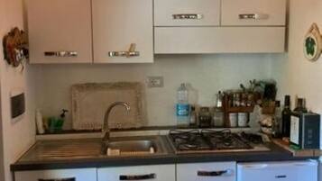 Réfrigérateur, micro-ondes, plaque de cuisson, bouilloire électrique