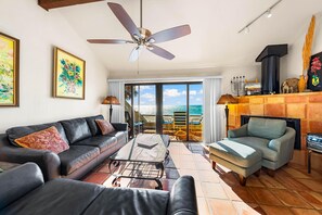 Townhome, Multiple Beds, Ocean View (Fanta-Sea 47) | Living area | TV - Fanta-Sea 47 by Beachside Management (Siesta Key)