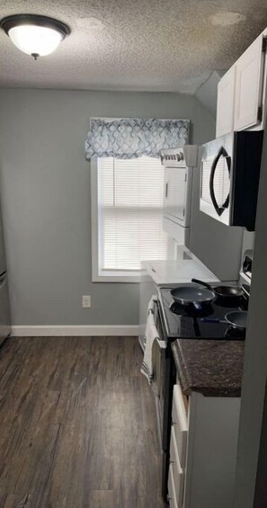 Fridge, oven, stovetop