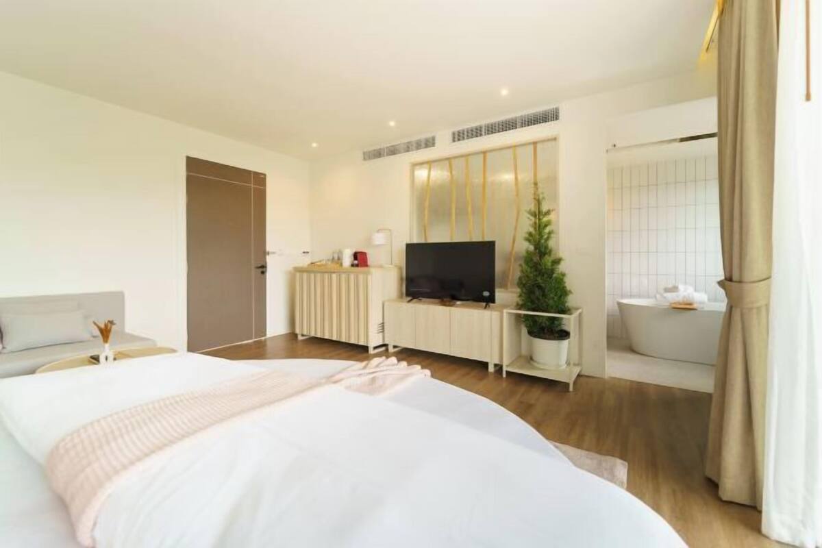 1 chambre, literie de qualité supérieure, bureau, chambres insonorisées