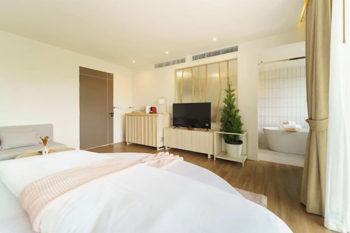1 chambre, literie de qualité supérieure, bureau, chambres insonorisées