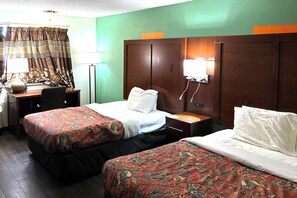 Room, 2 Queen Beds, Non Smoking | Desk, bed sheets - Hillcrest Motel By OYO Aurora IN Near Lawrenceburg (Aurora)
