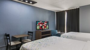 Studio, 2 Double Beds, Non Smoking | Desk, laptop workspace, free cots/infant beds, free WiFi - HomeTowne Studios by Red Roof & Conference Center Chicago – N Aurora/ Naperville (North Aurora)