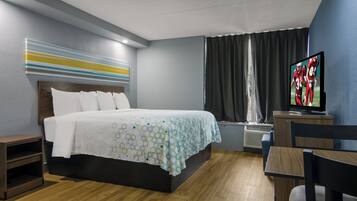 Desk, laptop workspace, free cots/infant beds, free WiFi