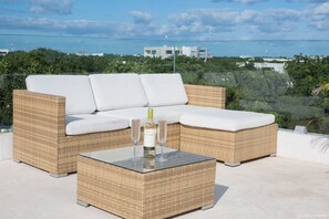 Ático de lujo, 3 habitaciones, piscina privada | Terraza o patio