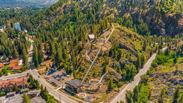 Aerial view - Icicle Village Winter Wonderland. Pool (Leavenworth)