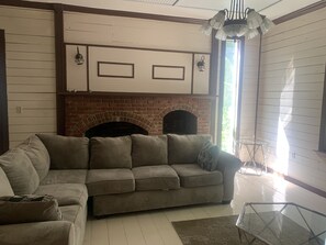 Smart TV, fireplace, video games