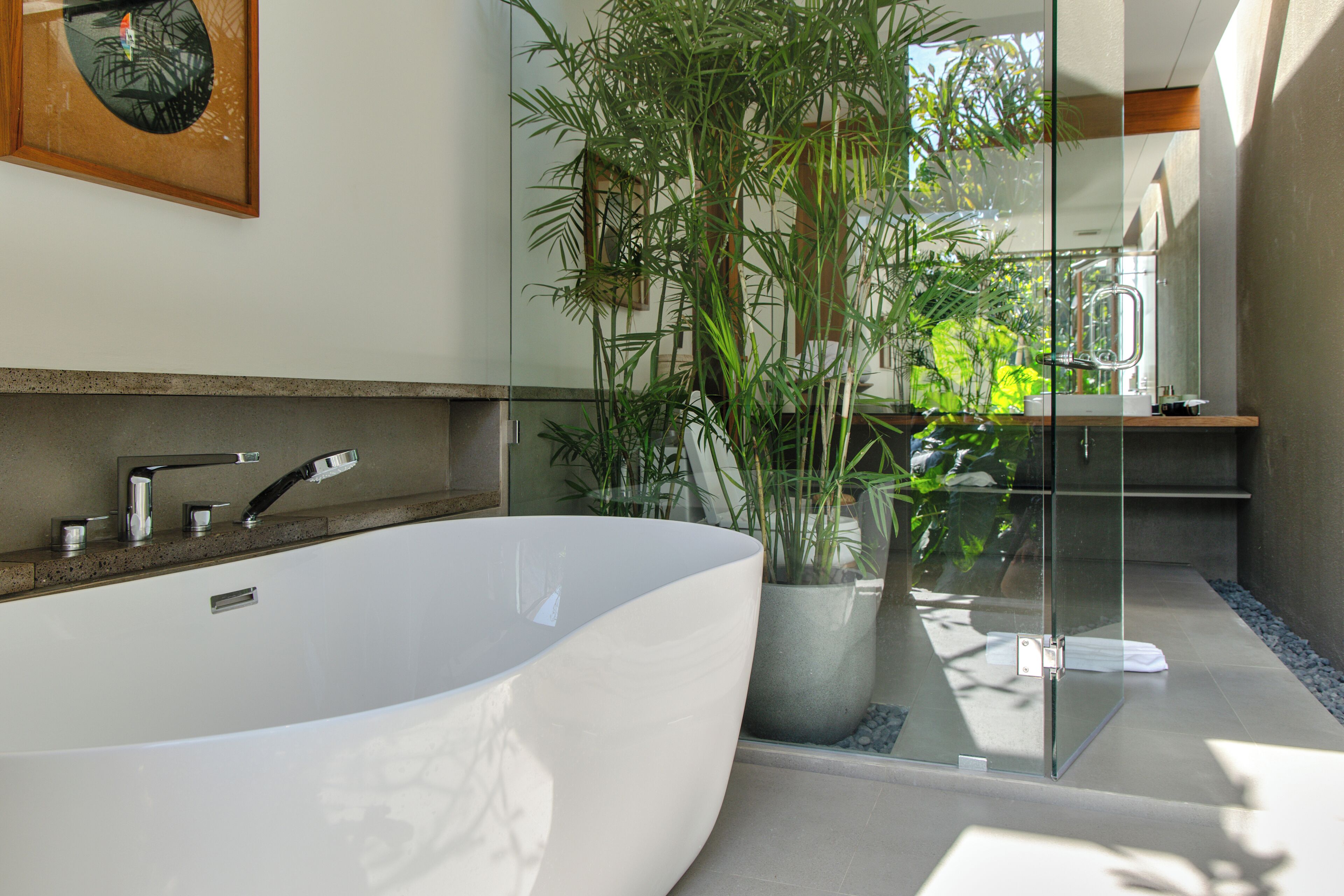 Grand Villa, 3 Bedrooms | Bathroom | Shower, rainfall showerhead, free toiletries, hair dryer