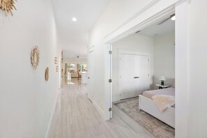 4 bedrooms, iron/ironing board, travel cot, WiFi