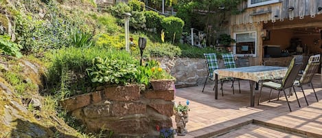 屋外ダイニングエリア