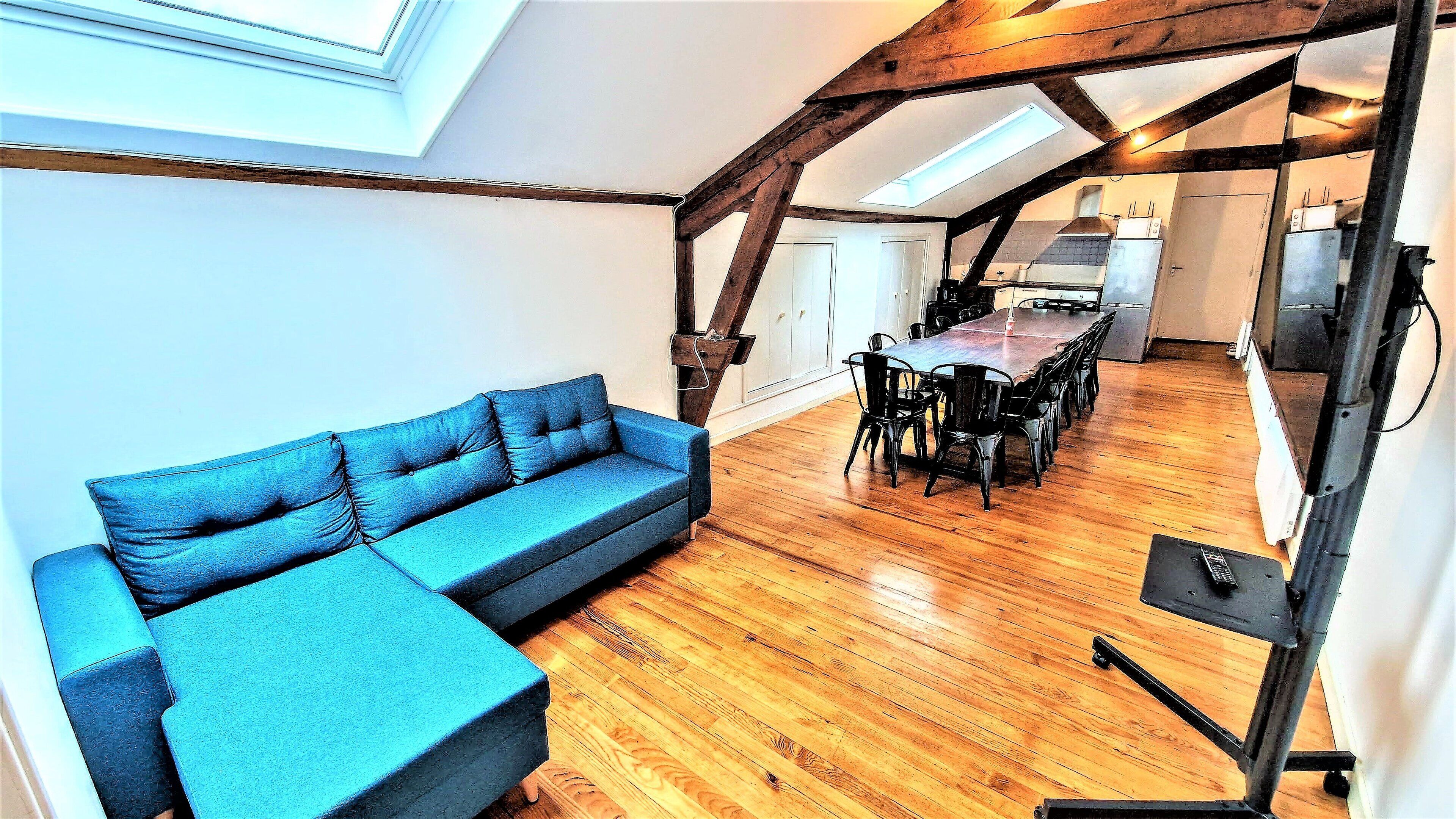 Fireplace, foosball, table tennis, video library