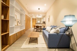 TV, books, stereo, offices