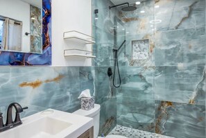 Shower, hair dryer
