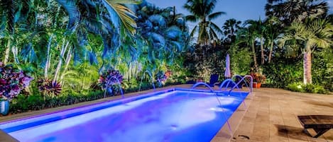 A heated pool