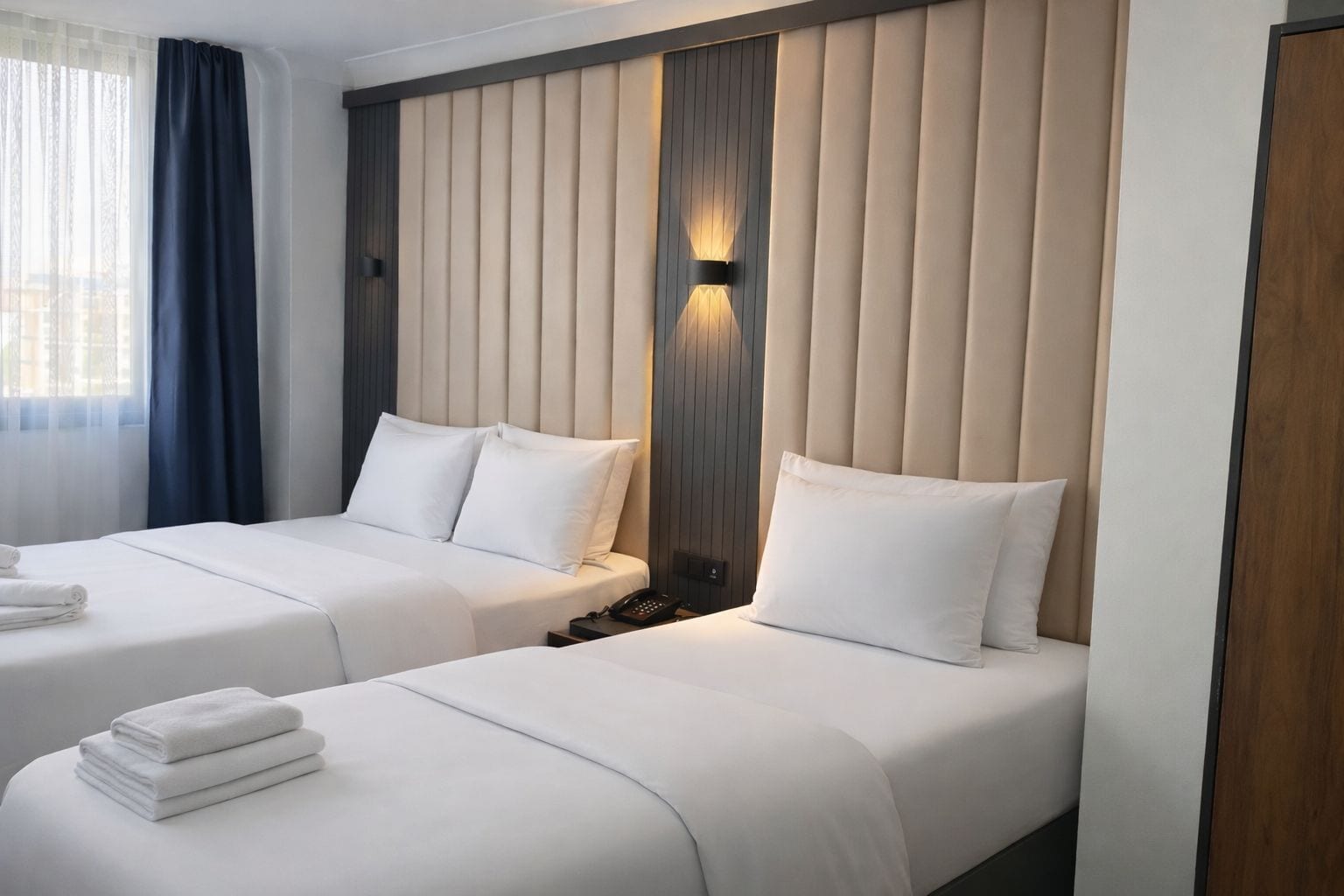 Premium-sengetøj, dundyner, minibar, pengeskab på værelset