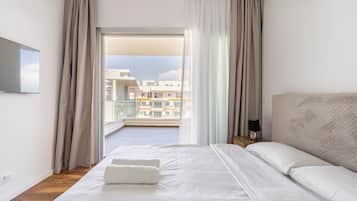 Familien-Penthouse | 3 Schlafzimmer, Betten mit Memory-Foam-Matratzen, Schreibtisch