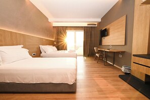 Een strijkplank/strijkijzer, gratis wifi