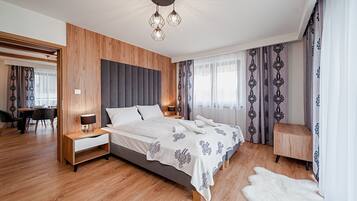 Apartment (K5) | 1 Schlafzimmer, laptopgeeigneter Arbeitsplatz, Bügeleisen/Bügelbrett