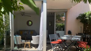 Outdoor dining - Apartment for 4 in Argelès-sur-Mer with garden and garage (Argelès-sur-Mer)