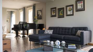 Luxury Villa | Living area | Flat-screen TV, fireplace, table football, ping pong