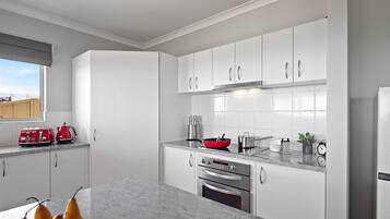 Microwave, oven, dishwasher, high chair