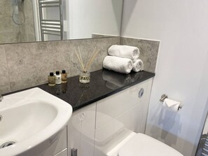 Hair dryer, towels