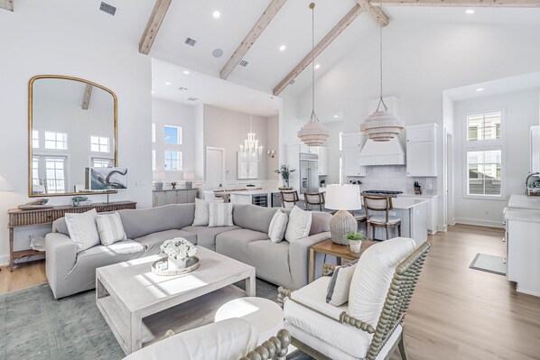 Smart TV, DVD player, books, video library