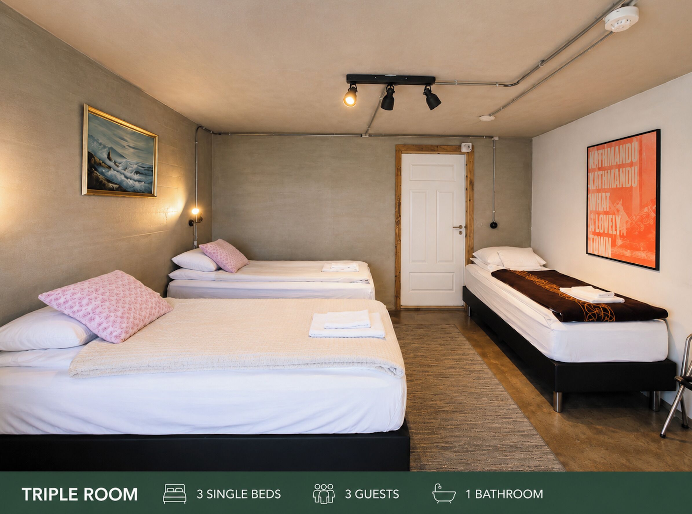 Triple Room with Terrace | Gratis Wi-Fi, sengetøj
