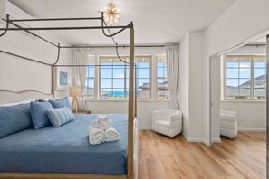 4 bedrooms, desk, iron/ironing board, travel cot