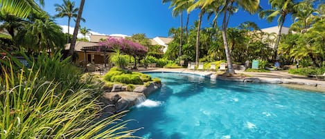 A heated pool