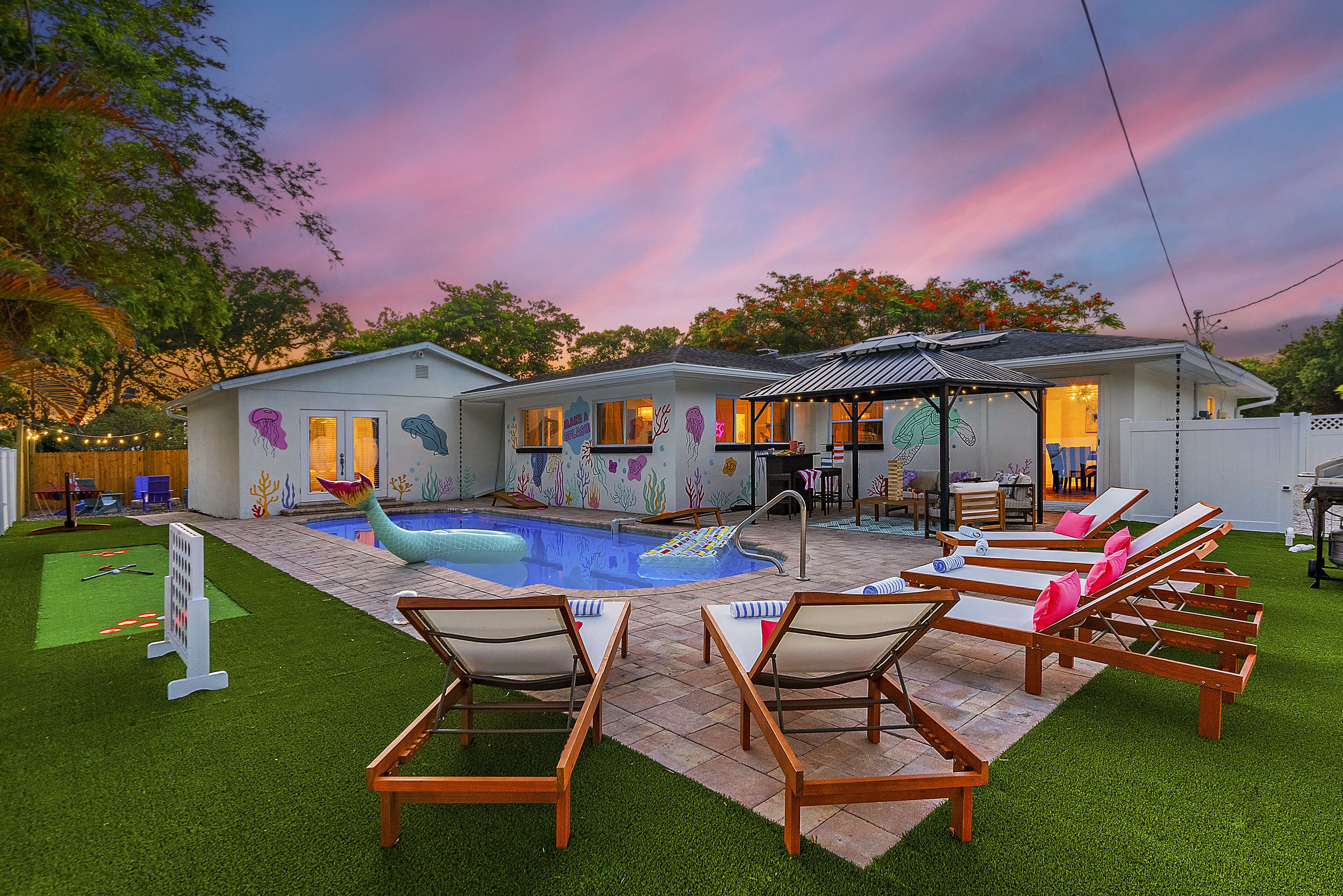 Una piscina riscaldata