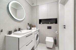 Shower, hair dryer