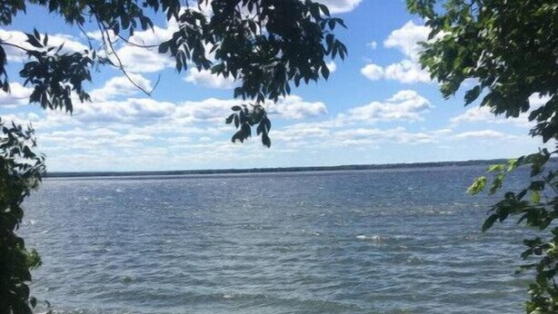 A wooden pathway leading to a rocky shoreline with a view of the sea. - Cottage with sunset view and much more (Alburgh)