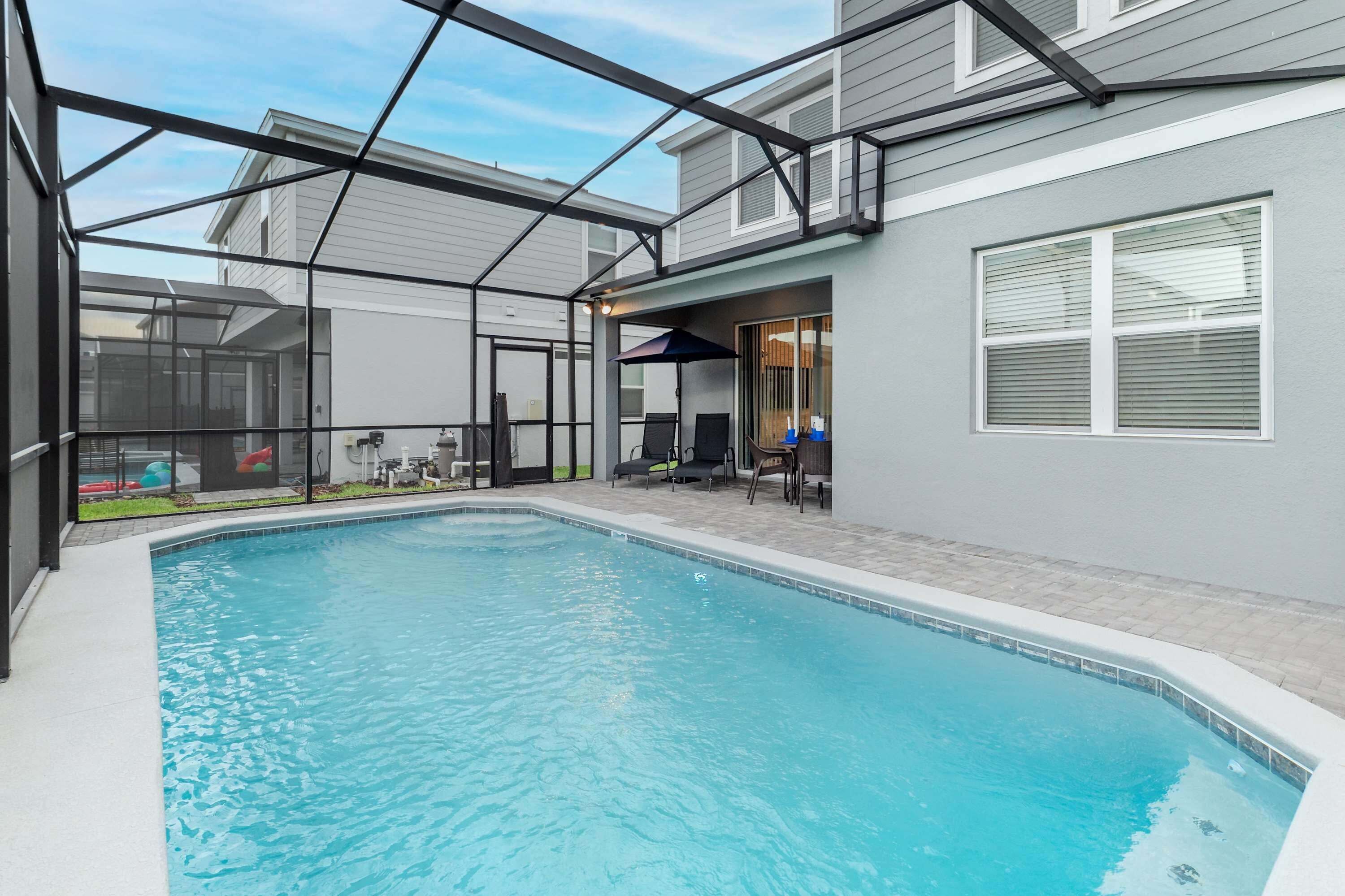 Et oppvarmet basseng