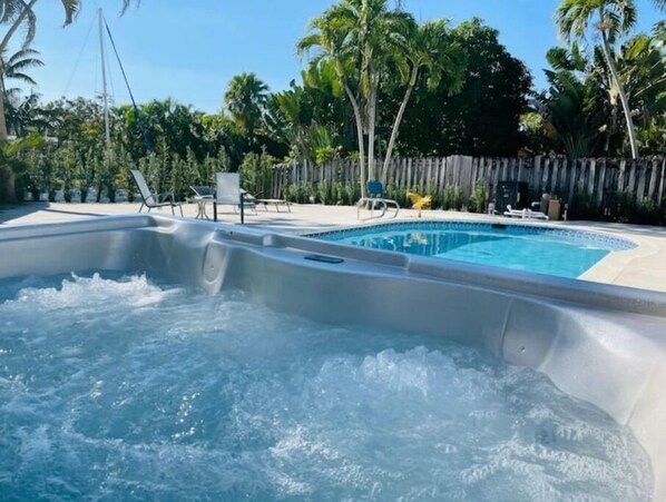 A heated pool