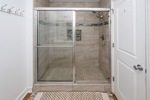 Shower - Oceanfront 7 BR Beach House with Private Pool! - Seas The Day 
 (Garden City)