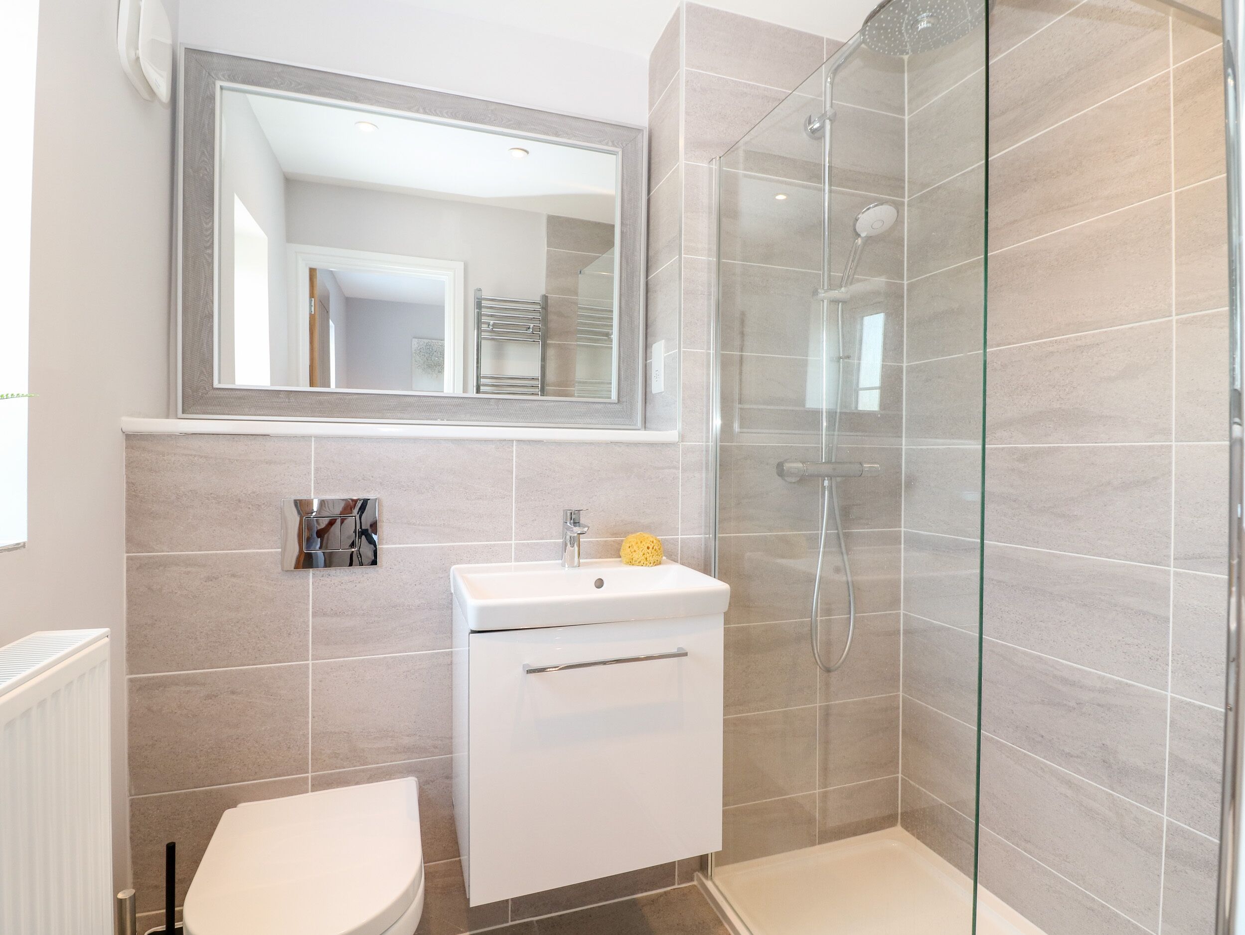 Shower, hair dryer