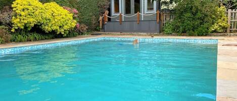 A heated pool