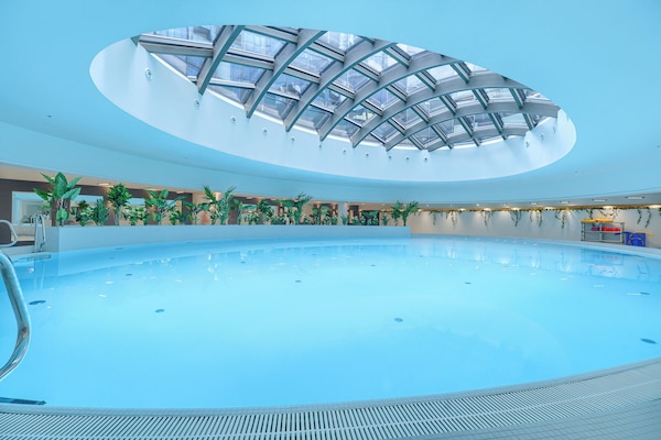 Indoor pool, open 7:00 AM to 10:00 PM, free cabanas, sun loungers