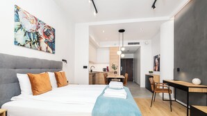 Deluxe appartement | 1 slaapkamer, een strijkplank/strijkijzer, gratis wifi, beddengoed